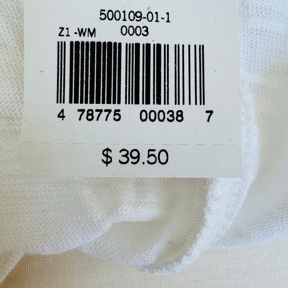 Banana Republic Womens Sun Sand Sail White Cotton Racerback Tank Top Large NEW - Picture 9 of 11